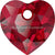 Swarovski Pendants Heart Cut (6432) Siam-Swarovski Pendants-8mm - Pack of 4-Bluestreak Crystals
