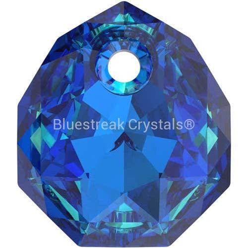 Swarovski Pendants Majestic (6436) Crystal Bermuda Blue P-Swarovski Pendants-9mm - Pack of 2-Bluestreak Crystals