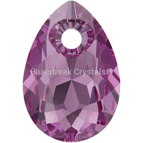 Swarovski Pendants Pear Cut (6433) Amethyst-Swarovski Pendants-9mm - Pack of 4-Bluestreak Crystals