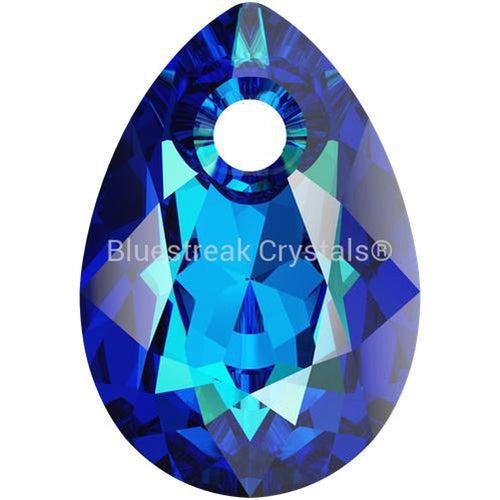 Swarovski Pendants Pear Cut (6433) Crystal Bermuda Blue P-Swarovski Pendants-9mm - Pack of 4-Bluestreak Crystals