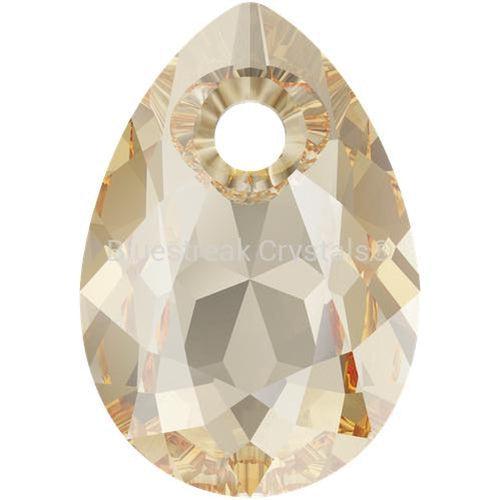 Swarovski Pendants Pear Cut (6433) Crystal Golden Shadow-Swarovski Pendants-9mm - Pack of 4-Bluestreak Crystals