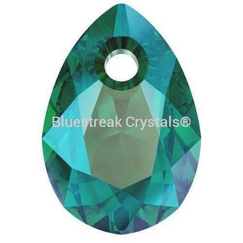 Swarovski Pendants Pear Cut (6433) Emerald Shimmer-Swarovski Pendants-9mm - Pack of 4-Bluestreak Crystals