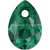 Swarovski Pendants Pear Cut (6433) Emerald-Swarovski Pendants-9mm - Pack of 4-Bluestreak Crystals