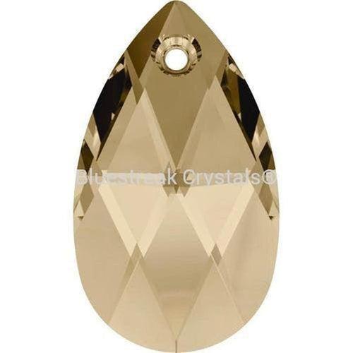 Swarovski Pendants Peardrop (6106) Crystal Golden Shadow-Swarovski Pendants-16mm - Pack of 2-Bluestreak Crystals