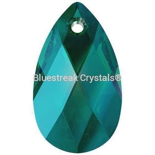 Swarovski Pendants Peardrop (6106) Emerald Shimmer-Swarovski Pendants-16mm - Pack of 2-Bluestreak Crystals