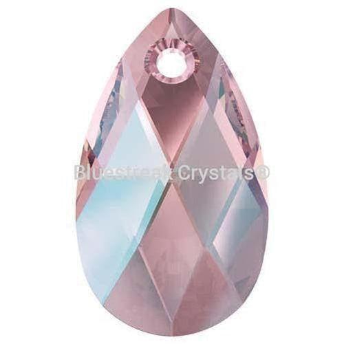 Swarovski Pendants Peardrop (6106) Light Rose Shimmer-Swarovski Pendants-16mm - Pack of 2-Bluestreak Crystals