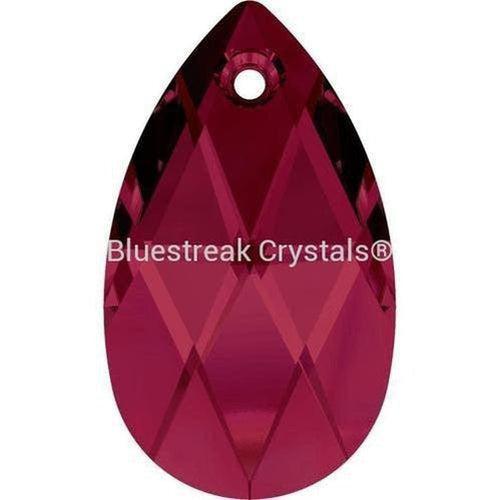 Swarovski Pendants Peardrop (6106) Ruby-Swarovski Pendants-16mm - Pack of 2-Bluestreak Crystals