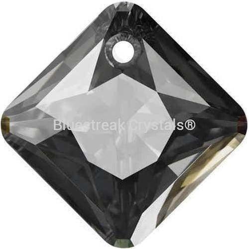 Swarovski Pendants Princess Cut (6431) Crystal Silver Night-Swarovski Pendants-9mm - Pack of 2-Bluestreak Crystals
