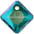 Swarovski Pendants Princess Cut (6431) Emerald Shimmer-Swarovski Pendants-9mm - Pack of 2-Bluestreak Crystals
