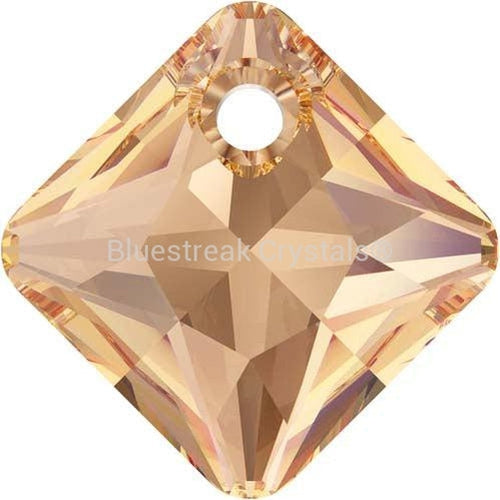 Swarovski Pendants Princess Cut (6431) Light Colorado Topaz-Swarovski Pendants-9mm - Pack of 2-Bluestreak Crystals