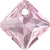 Swarovski Pendants Princess Cut (6431) Light Rose-Swarovski Pendants-9mm - Pack of 2-Bluestreak Crystals