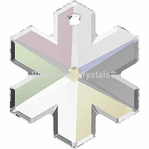 Swarovski Pendants Snowflake (6704) Crystal AB-Swarovski Pendants-20mm - Pack of 1-Bluestreak Crystals