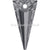 Swarovski Pendants Spike (6480) Crystal Silver Night-Swarovski Pendants-18mm - Pack of 1-Bluestreak Crystals