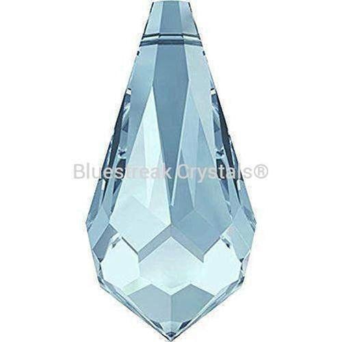 Swarovski Pendants Teardrop (6000) Aquamarine-Swarovski Pendants-11mm - Pack of 10-Bluestreak Crystals