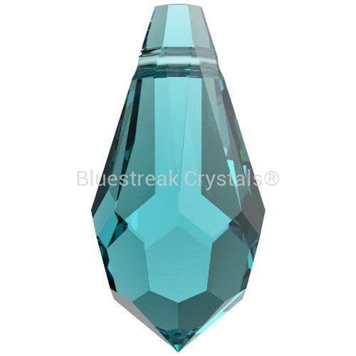 Swarovski Pendants Teardrop (6000) Blue Zircon-Swarovski Pendants-11mm - Pack of 10-Bluestreak Crystals