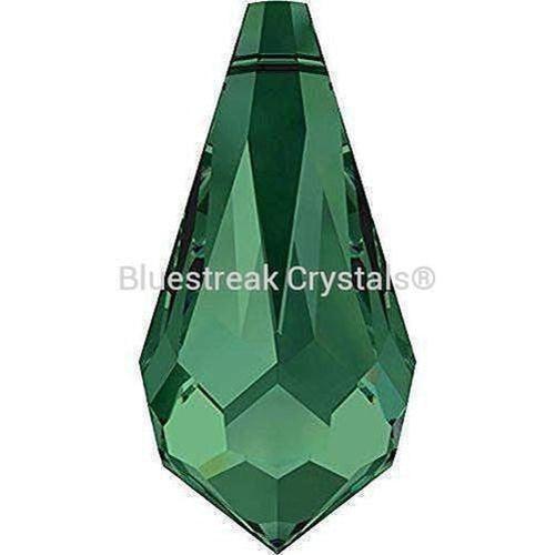 Swarovski Pendants Teardrop (6000) Emerald-Swarovski Pendants-11mm - Pack of 10-Bluestreak Crystals