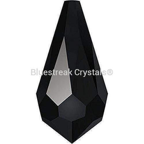 Swarovski Pendants Teardrop (6000) Jet-Swarovski Pendants-11mm - Pack of 10-Bluestreak Crystals