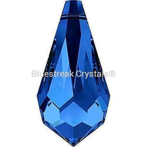 Swarovski Pendants Teardrop (6000) Sapphire-Swarovski Pendants-11mm - Pack of 10-Bluestreak Crystals