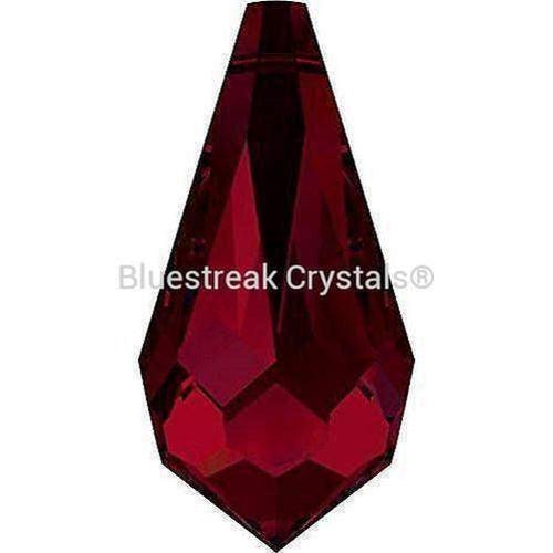 Swarovski Pendants Teardrop (6000) Siam-Swarovski Pendants-11mm - Pack of 10-Bluestreak Crystals