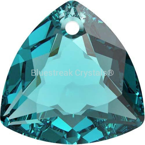 Swarovski Pendants Trilliant Cut (6434) Blue Zircon-Swarovski Pendants-8mm - Pack of 4-Bluestreak Crystals