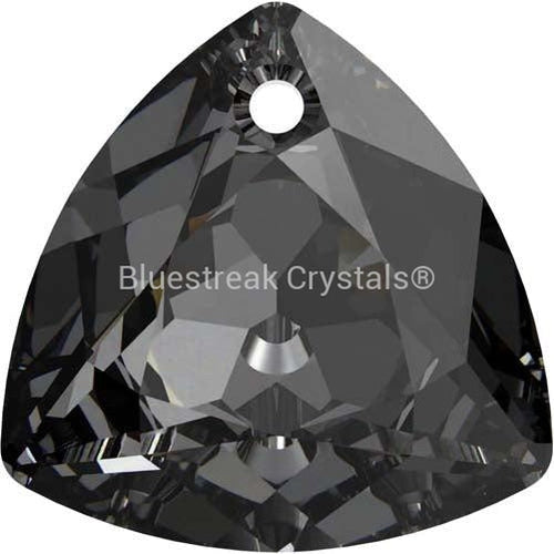 Swarovski Pendants Trilliant Cut (6434) Crystal Silver Night-Swarovski Pendants-8mm - Pack of 4-Bluestreak Crystals