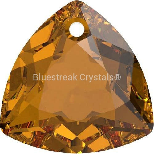 Swarovski Pendants Trilliant Cut (6434) Light Amber-Swarovski Pendants-8mm - Pack of 4-Bluestreak Crystals