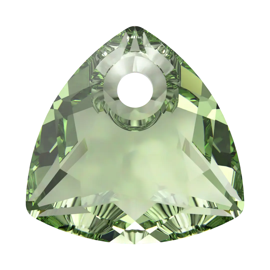 Swarovski Pendants Trilliant Cut (6434) Recreated Peridot - Bluestreak Crystals