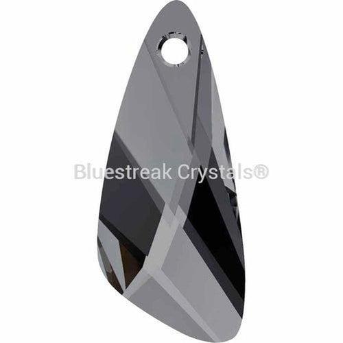 Swarovski Pendants Wing (6690) Crystal Silver Night-Swarovski Pendants-23mm - Pack of 1-Bluestreak Crystals