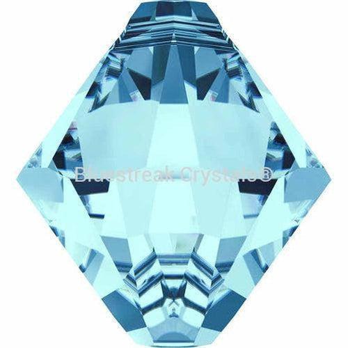 Swarovski Pendants Xilion Bicone (6328) Aquamarine-Swarovski Pendants-6mm - Pack of 10-Bluestreak Crystals