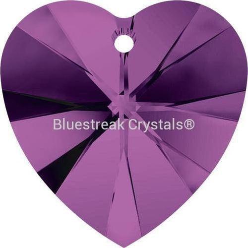 Swarovski Pendants Xilion Heart (6228) Amethyst-Swarovski Pendants-10.3x10mm - Pack of 4-Bluestreak Crystals