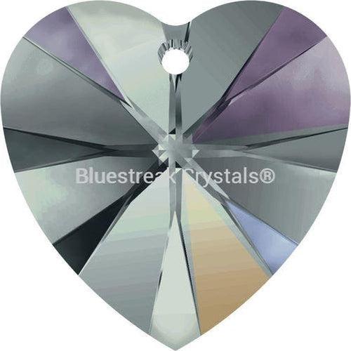 Swarovski Pendants Xilion Heart (6228) Black Diamond Shimmer-Swarovski Pendants-10mm - Pack of 4-Bluestreak Crystals