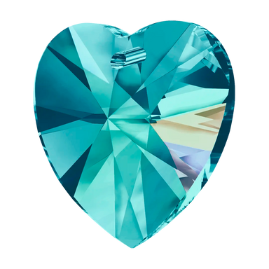Swarovski Pendants Xilion Heart (6228) Blue Zircon AB - Bluestreak Crystals