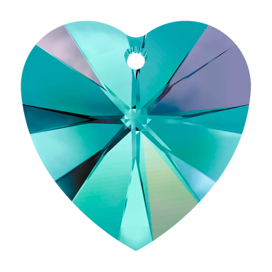 Swarovski Pendants Xilion Heart (6228) Blue Zircon AB - Bluestreak Crystals