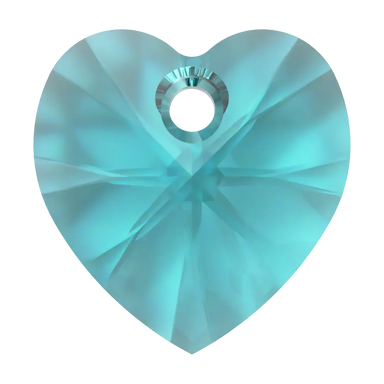 Swarovski Pendants Xilion Heart (6228) Blue Zircon - Bluestreak Crystals