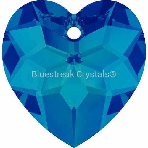 Swarovski Pendants Xilion Heart (6228) Crystal Bermuda Blue P-Swarovski Pendants-28mm - Pack of 1-Bluestreak Crystals