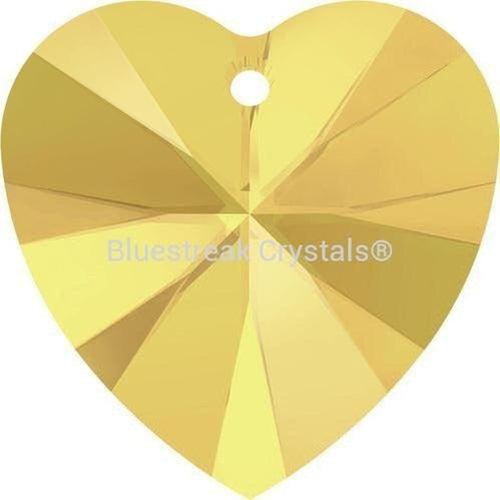 Swarovski Pendants Xilion Heart (6228) Crystal Metallic Sunshine-Swarovski Pendants-10.3x10mm - Pack of 4-Bluestreak Crystals