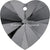 Swarovski Pendants Xilion Heart (6228) Crystal Silver Night-Swarovski Pendants-10.3x10mm - Pack of 4-Bluestreak Crystals