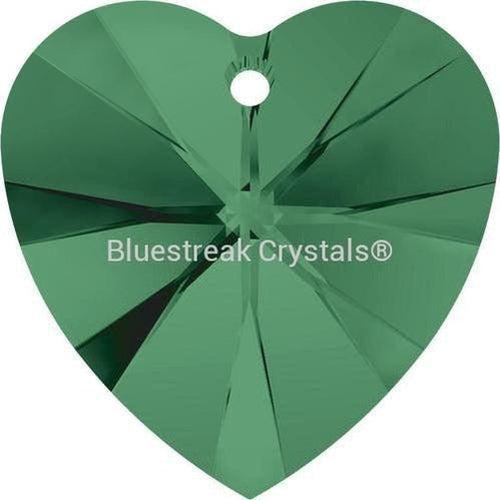 Swarovski Pendants Xilion Heart (6228) Emerald-Swarovski Pendants-10.3x10mm - Pack of 4-Bluestreak Crystals