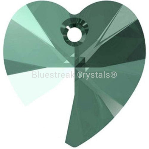 Swarovski Pendants Xilion Heart (6228) Erinite-Swarovski Pendants-18mm - Pack of 1-Bluestreak Crystals