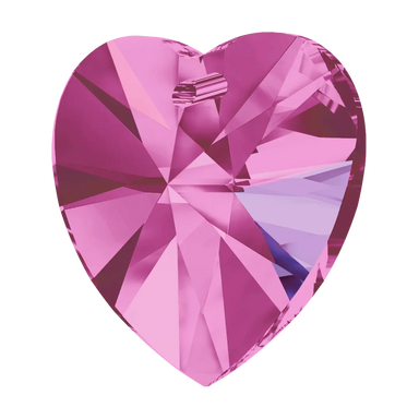 Swarovski Pendants Xilion Heart (6228) Fuchsia AB - Bluestreak Crystals