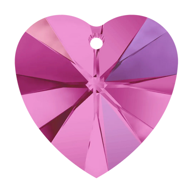 Swarovski Pendants Xilion Heart (6228) Fuchsia AB - Bluestreak Crystals