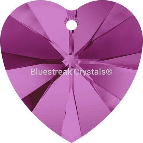 Swarovski Pendants Xilion Heart (6228) Fuchsia-Swarovski Pendants-10.3x10mm - Pack of 4-Bluestreak Crystals