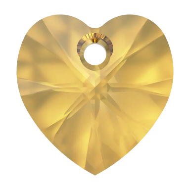 Swarovski Pendants Xilion Heart (6228) Golden Topaz - Bluestreak Crystals