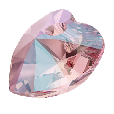 Swarovski Pendants Xilion Heart (6228) Light Rose Shimmer - Bluestreak Crystals