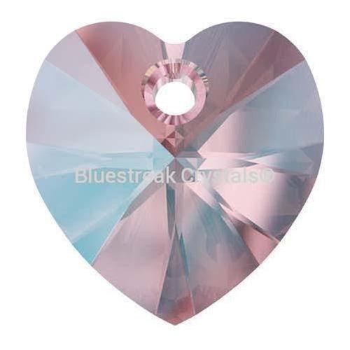Swarovski Pendants Xilion Heart (6228) Light Rose Shimmer-Swarovski Pendants-10.3x10mm - Pack of 4-Bluestreak Crystals