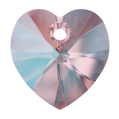 Swarovski Pendants Xilion Heart (6228) Light Rose Shimmer - Bluestreak Crystals