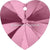 Swarovski Pendants Xilion Heart (6228) Light Rose-Swarovski Pendants-10.3x10mm - Pack of 4-Bluestreak Crystals