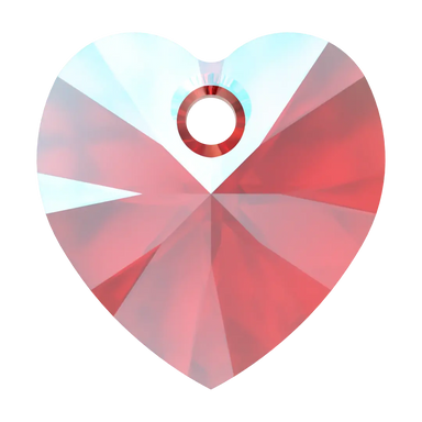 Swarovski Pendants Xilion Heart (6228) Light Siam Shimmer - Bluestreak Crystals