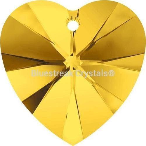 Swarovski Pendants Xilion Heart (6228) Light Topaz-Swarovski Pendants-10.3x10mm - Pack of 4-Bluestreak Crystals