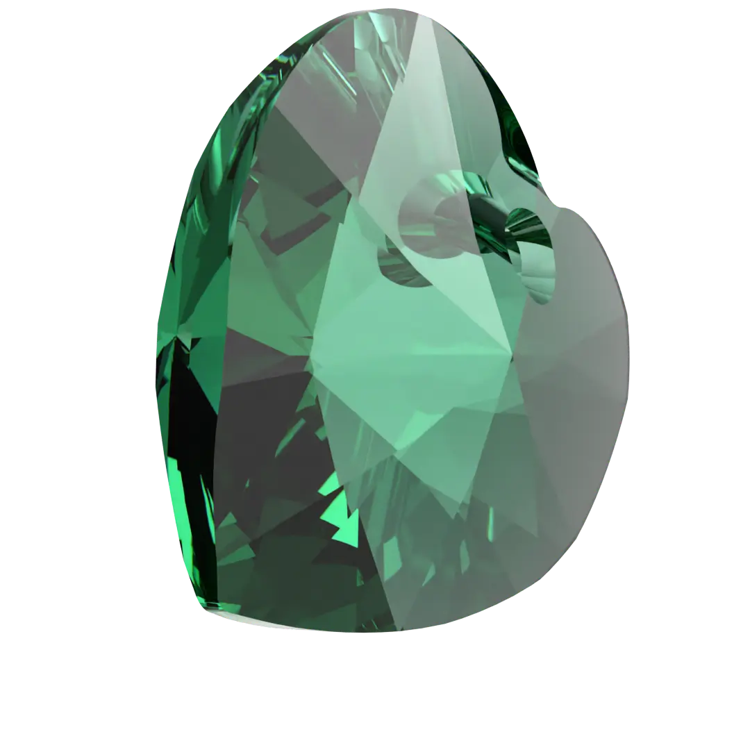 Swarovski Pendants Xilion Heart (6228) Majestic Green - Bluestreak Crystals
